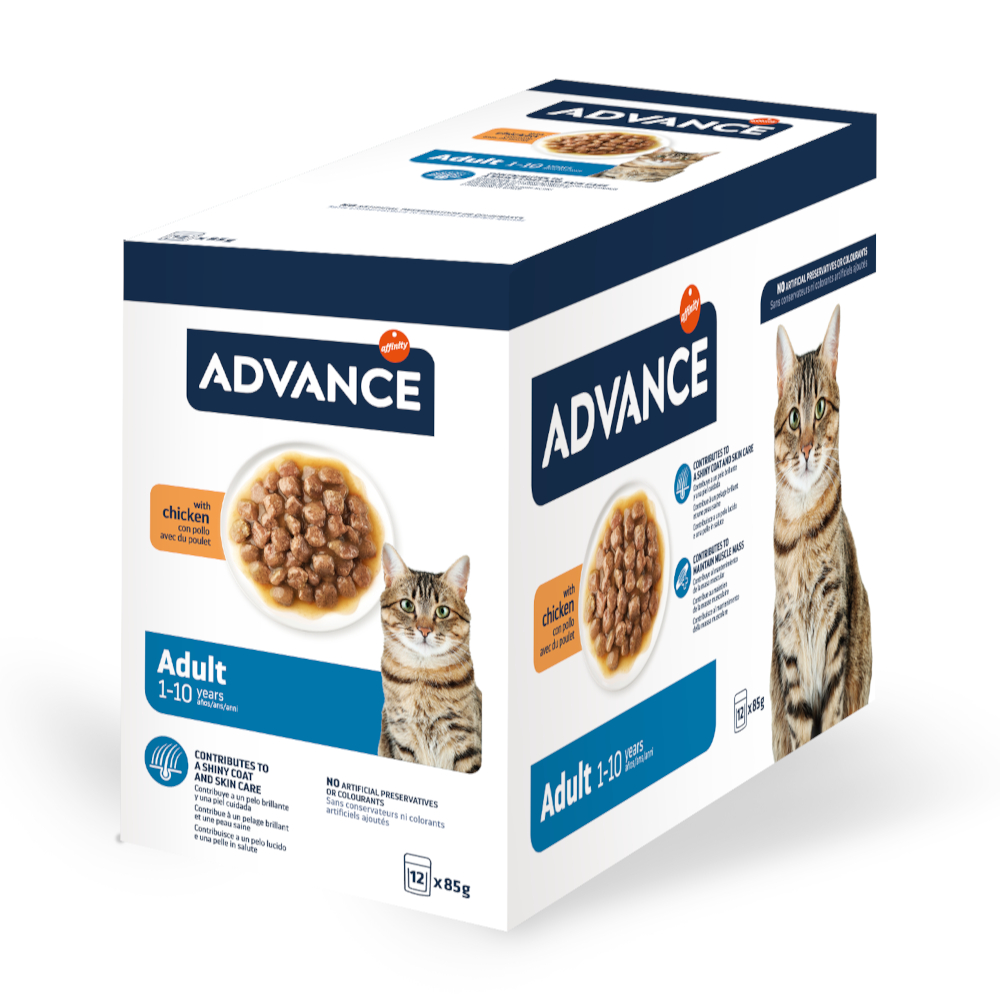 18 + 6 gratis! 24 x 85 g Advance - Adult Huhn von Affinity Advance