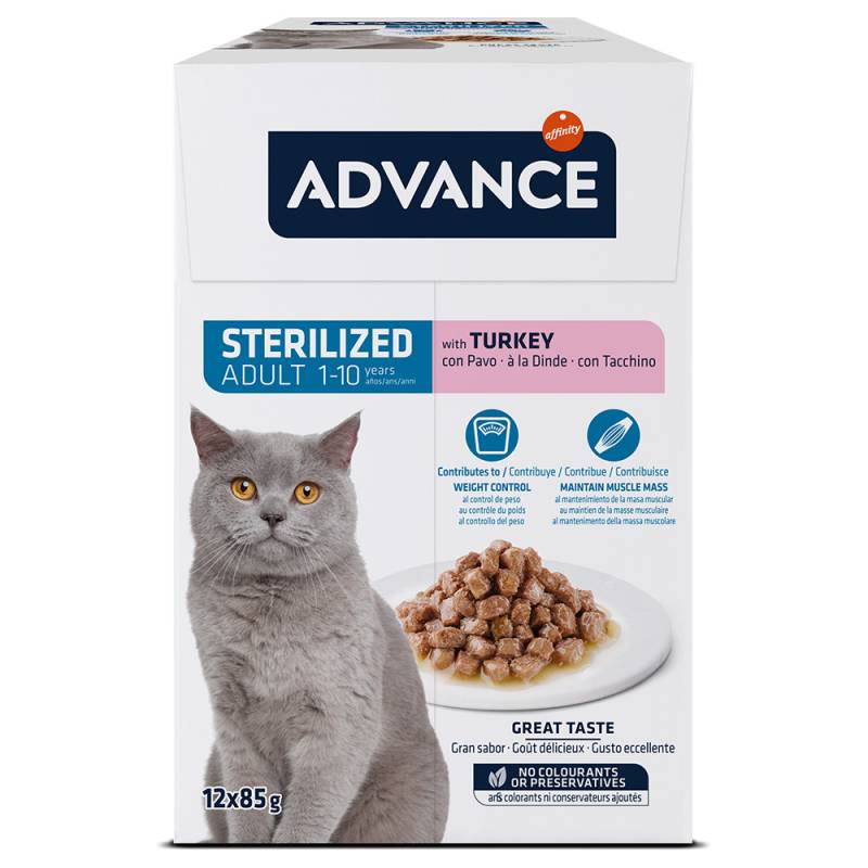 18 + 6 gratis! 24 x 85 g Advance - Sterilized Truthahn von Affinity Advance