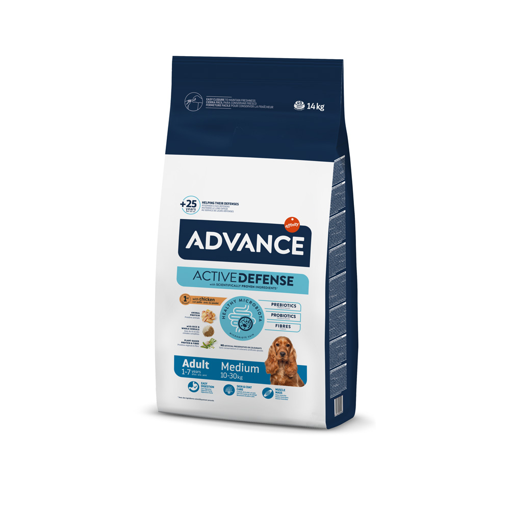 2 kg / 3 kg gratis! 14 kg / 18 kg Advance Adult - 14 kg Medium von Affinity Advance