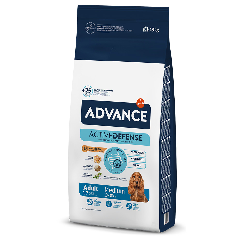 2 kg / 3 kg gratis! 14 kg / 18 kg Advance Adult - 18 kg Medium von Affinity Advance