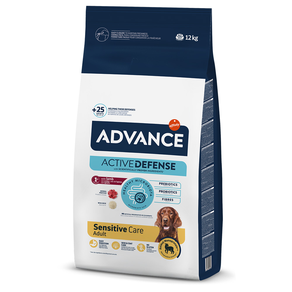 2 kg gratis! 11,5 kg / 12 kg Advance - 12 kg Sensitive Adult Lamm & Reis von Affinity Advance