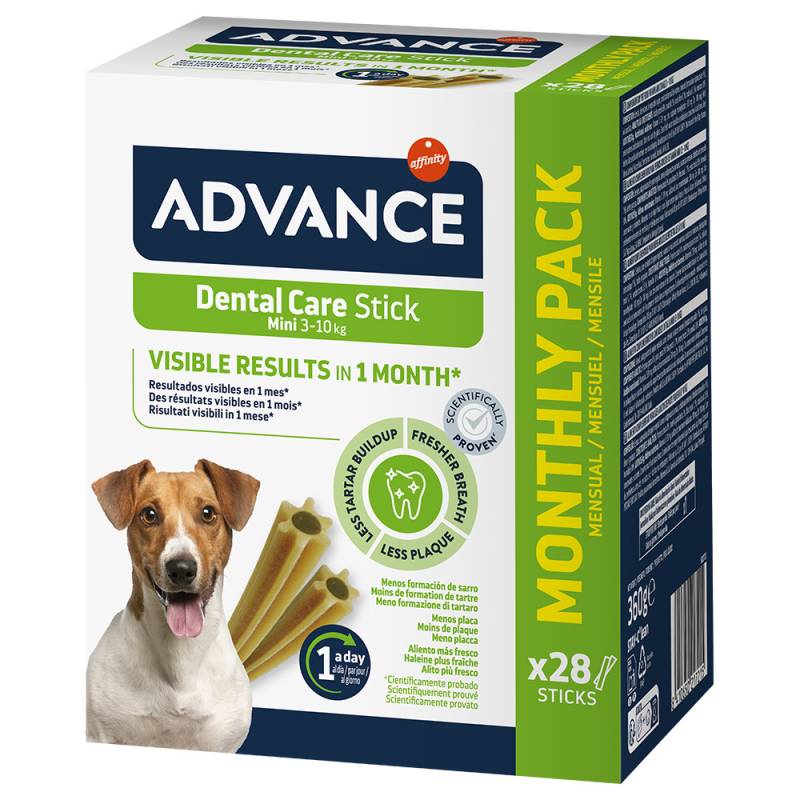 3 + 1 gratis! 4 x 360 g / 720 g Advance Dental Hundesnacks - Mini Sticks 4 x 360 g von Affinity Advance