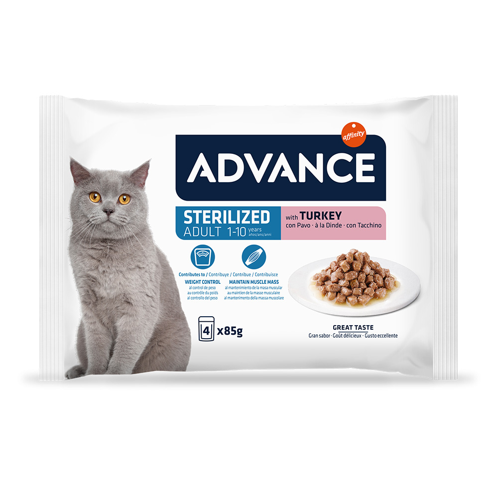 36 + 16 gratis! 52 x 85 g Advance - Sterilized Truthahn von Affinity Advance