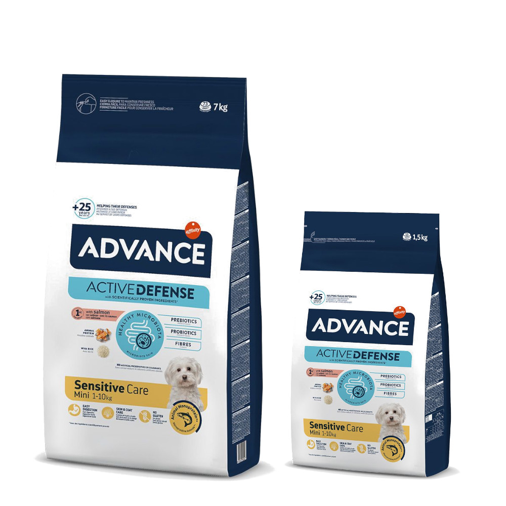 7 kg + 1,5 kg gratis! 8,5 kg Advance Mini Sensitive - Mini Sensitive von Affinity Advance