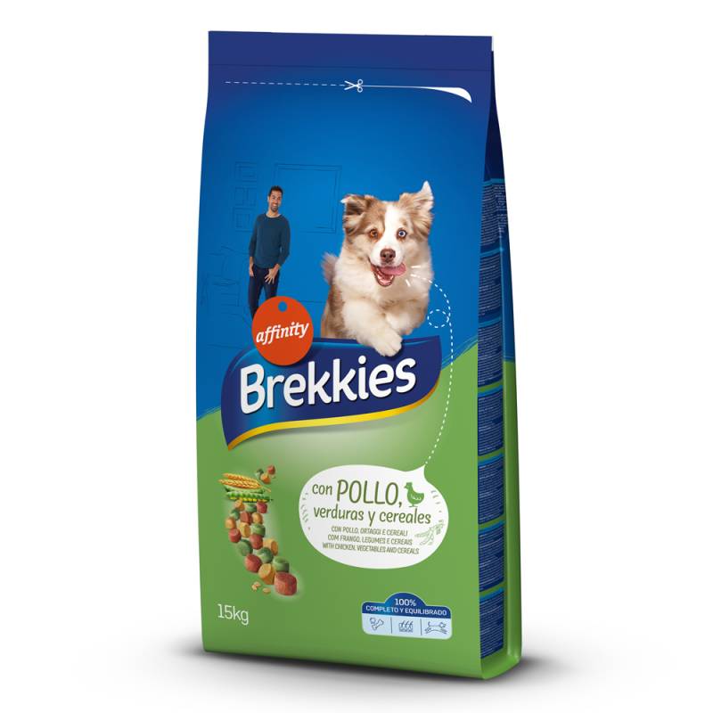 2,5 kg / 3 kg gratis! 14 kg / 15 kg Brekkies  - Complete Chicken (15 kg) von Affinity Brekkies