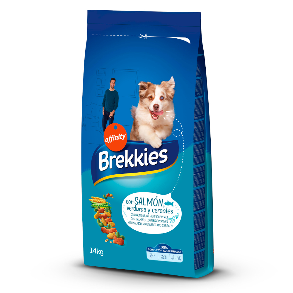 2 x 14 kg / 15 kg Brekkies zum Sonderpreis! - mit Lachs (2 x 14 kg) von Affinity Brekkies