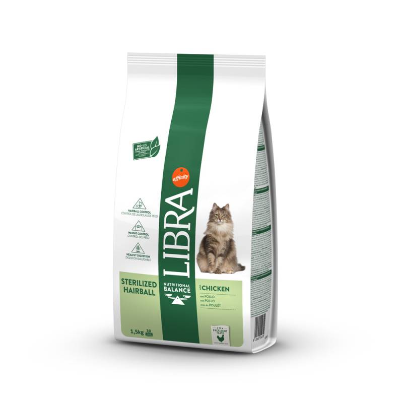 Libra Cat Sterilized Hairball Huhn - 1,5 kg von Affinity Libra