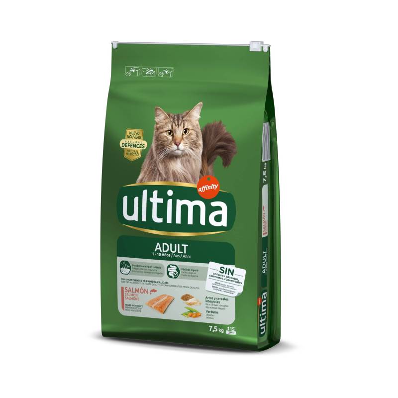 1,5 kg gratis! 7,5 kg Ultima Cat Trockenfutter - Adult Lachs von Affinity Ultima