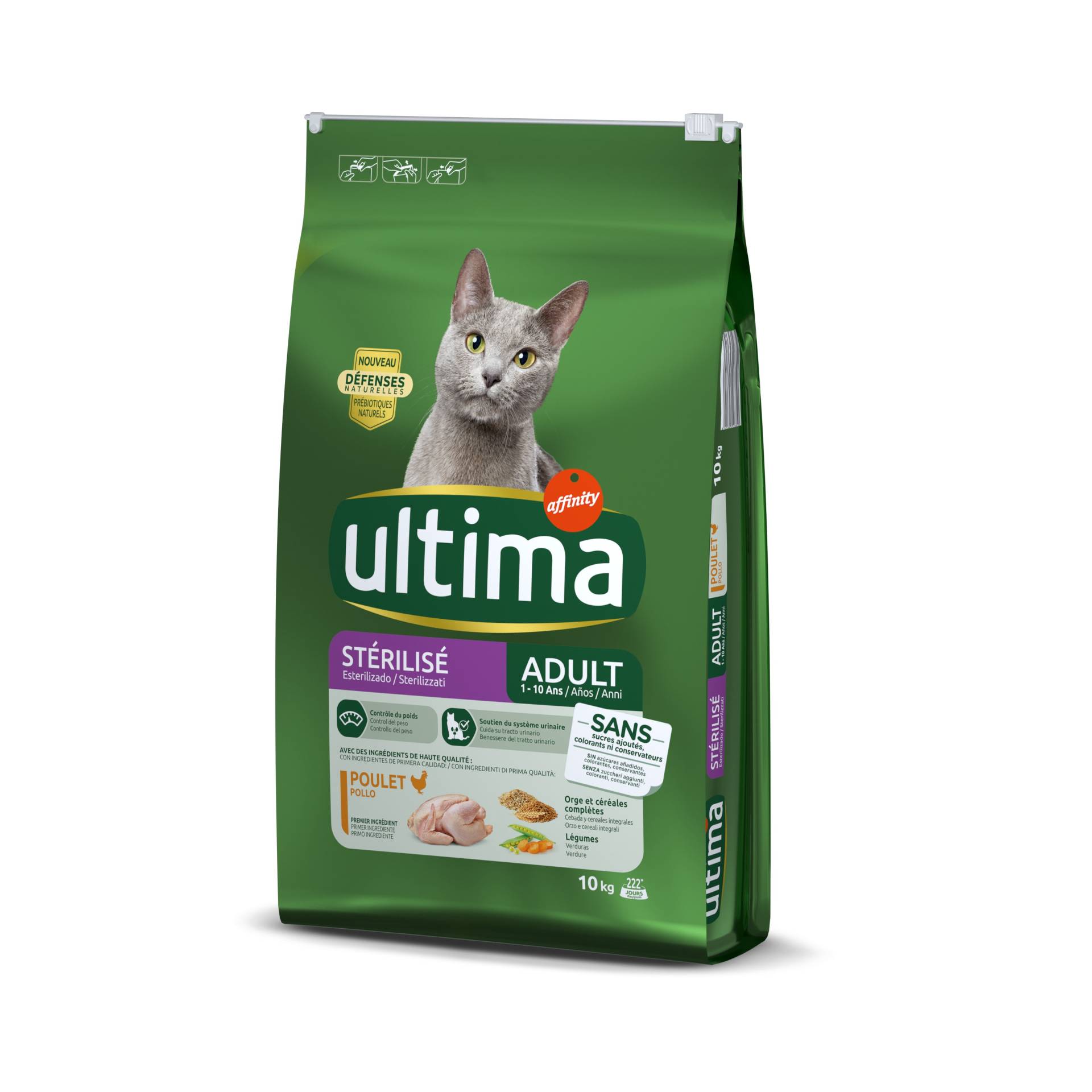 1 kg gratis! 7,5 kg / 10 kg Ultima - Sterilized Huhn & Gerste (10 kg) von Affinity Ultima