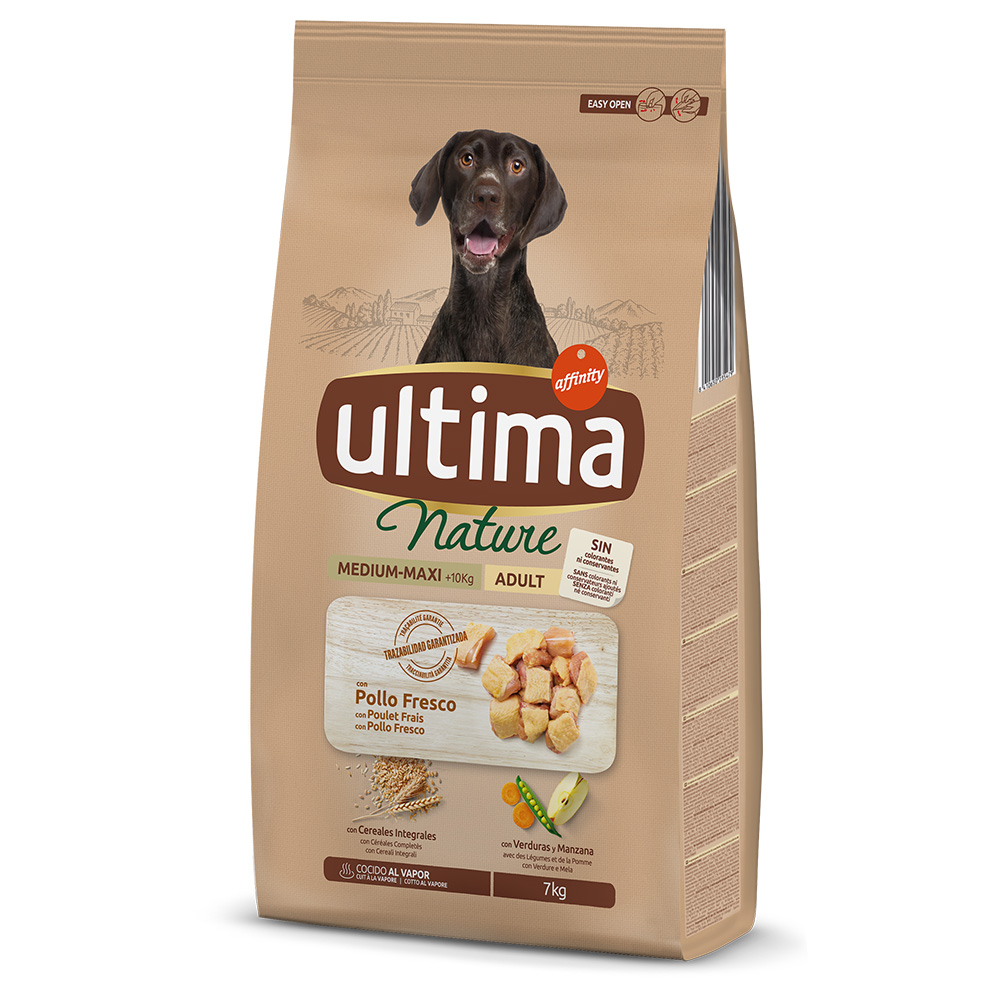 1 kg gratis! 7 kg Ultima Adult - Nature Medium / Maxi Huhn von Affinity Ultima