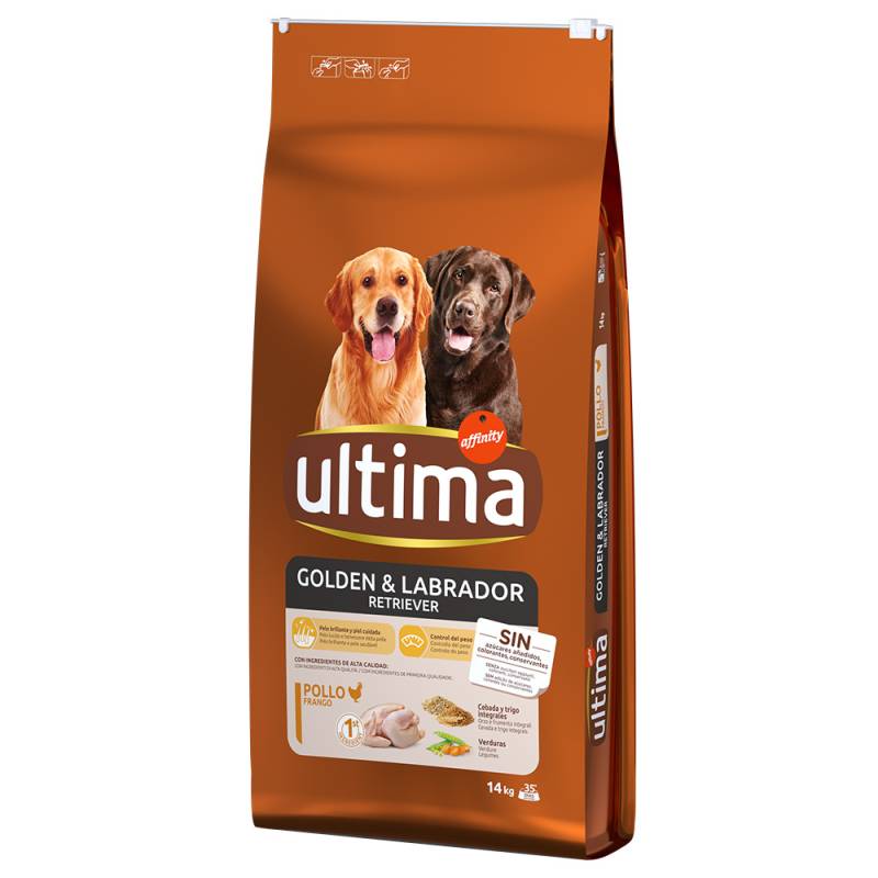 2 kg / 3 kg gratis! 12 kg / 14 kg / 18 kg Ultima - 14 kg Golden & Labrador Retriever Huhn von Affinity Ultima