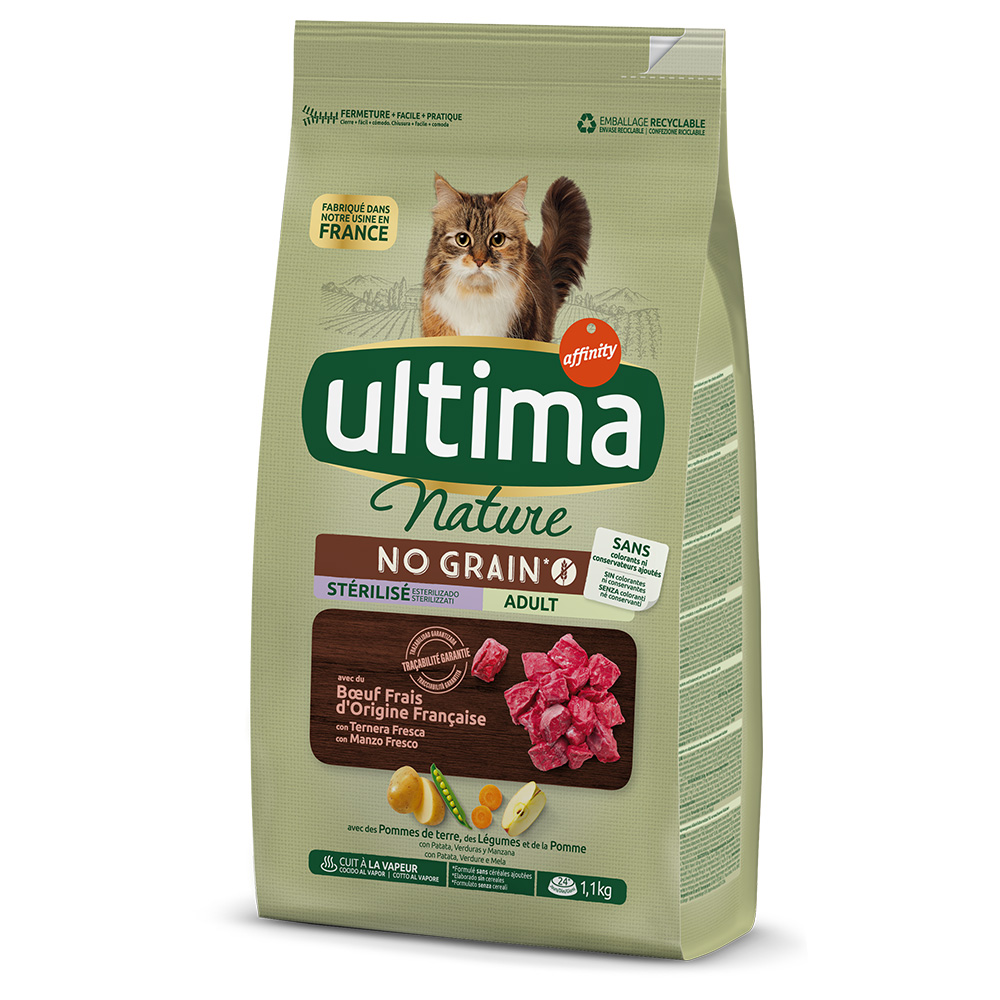 2 x 1,1 kg / 1,25 kg Ultima Nature Adult zum Sonderpreis! - 2 x 1,1 kg No Grain Sterilized Rind von Affinity Ultima