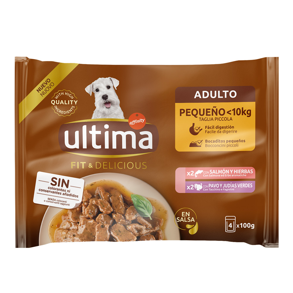 2 x Ultima Fit & Delicious Mini Adult zum Sonderpreis! - Lachs & Truthahn (88 x 100 g) von Affinity Ultima