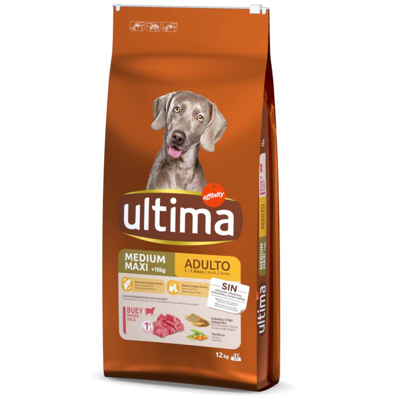 2 x Ultima zum Sonderpreis! - Medium / Maxi Adult Rind (2 x 12 kg) von Affinity Ultima