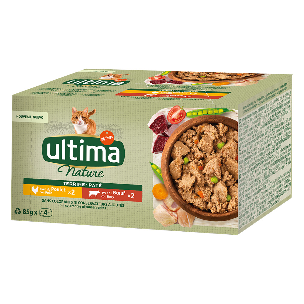 30 + 10 gratis! 40 x 85 g Ultima Nature Paté - Huhn & Rind von Affinity Ultima