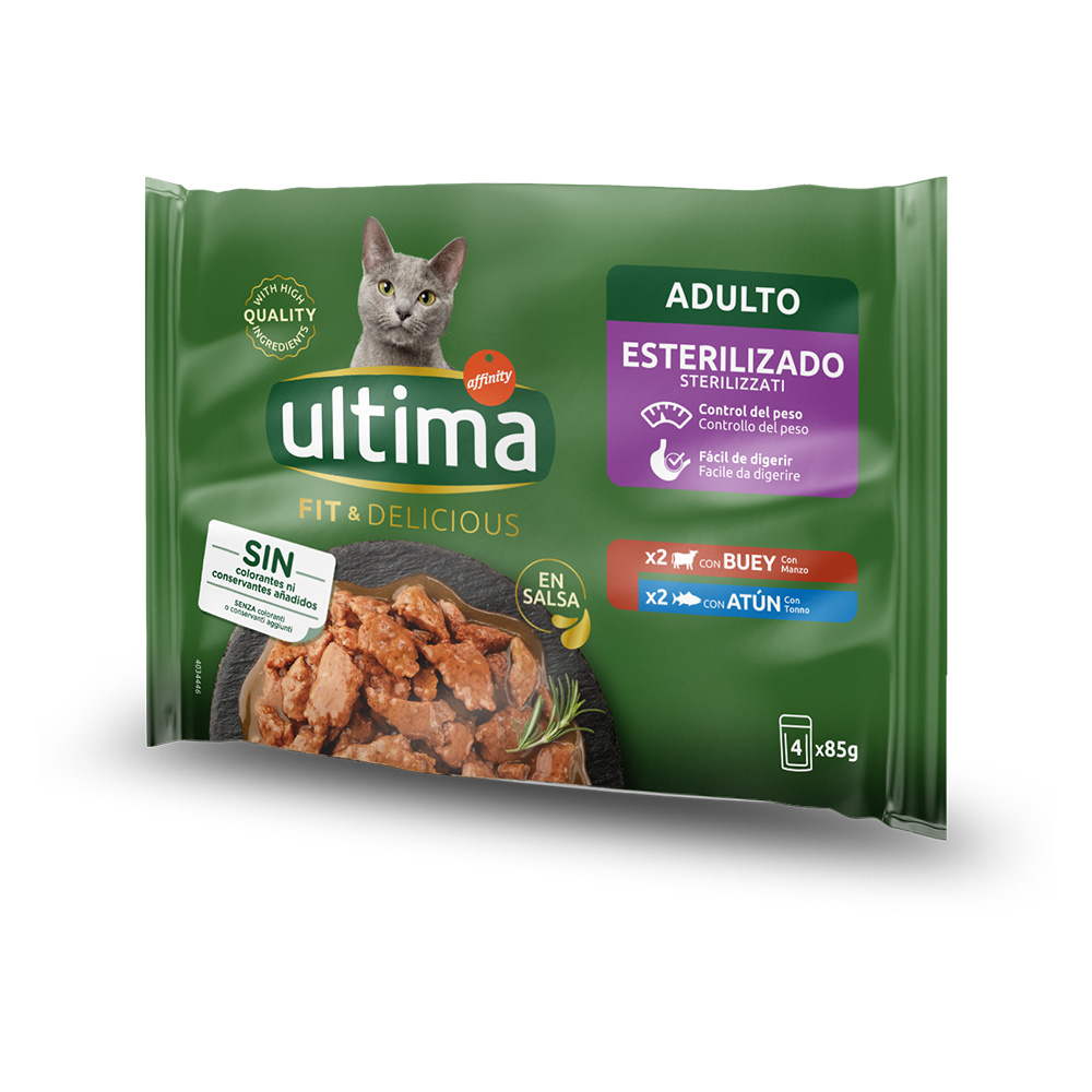 Ultima Cat Sterilized 48 x 85 g - Rind und Thunfisch von Affinity Ultima