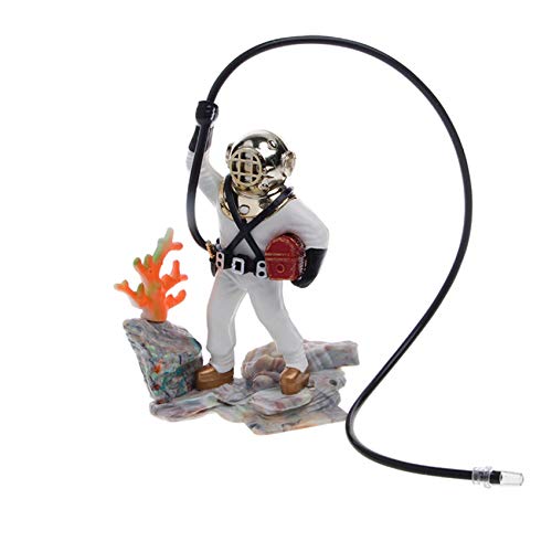 Aflytep Aquarium Aquarium Sea Treasure Diver Air Action Ornament Dekoration Harz Geschenk Unterwasser Dekorationen Garten von Aflytep