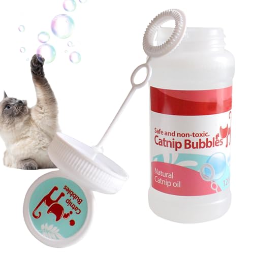 Afurl Cat Nip Bubbles,Katzenblasen,Indoor Outdoor Katzenminze Seifenblasen Katzenspielzeug | Katzenminze-Seifenblasen, großes Fassungsvermögen, Seifenblasen-Spielzeug, sicher für Zuhause, Wohnzimmer, von Afurl