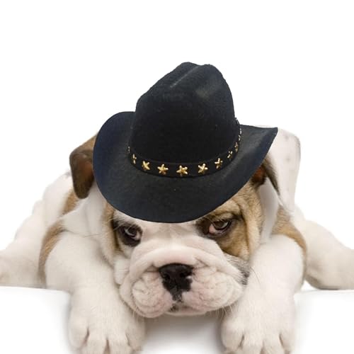 Afurl Cowboyhut für Hund, Hundehut, Haustier-Cowboyhut für Hunde, Welpen-Halloween-Kostüme, Haustier- -Dekoration, Cowboy-Kostüm, Cosplay-Hüte für Sommerspaziergänge im Freien von Afurl