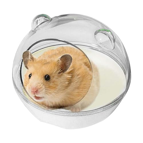 Afurl Hamsterbad, Sandbadbehälter für Hamster | Transparentes Hamsterbett mit größerer Kapazität - Hamster-Badewanne, Rundum-Badewanne mit gebogenem Design, leicht zu reinigen von Afurl