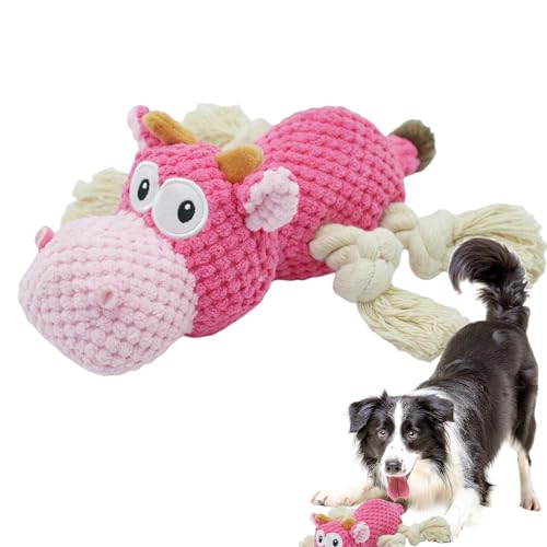 Afurl Plüsch-Quietschspielzeug für Hunde, robustes Kauspielzeug für Hunde,Quietschendes Kuh-Hundespielzeug - Haustierbedarf, bissfeste Haustierpuppe für Welpen, kleine, mittelgroße und große Hunde zum von Afurl