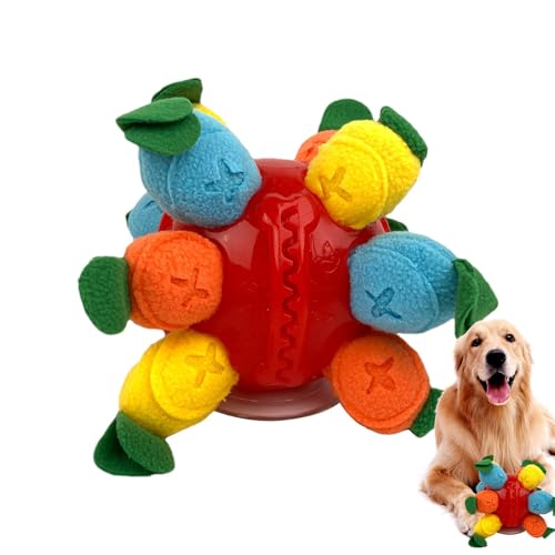 Afurl Schnüffelball für Hunde, Schnüffelspielzeug für Hunde | Karotten-Design-Puzzle-Futterspender-Spielzeug,Quietschender Puzzleball für Hundetraining und Stressabbau, fördert die natürlichen von Afurl