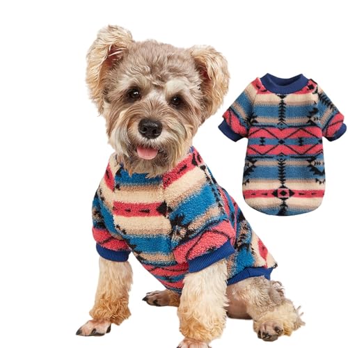 Afurl Weiches Hunde-Sweatshirt, warme Hundekleidung - Dickes Welpen-Pullover-Sweatshirt - Winterpullover für Hunde im National-Stil, Winter-Haustierkleidung für Welpen, große Katzen, mittelgroße Hunde von Afurl