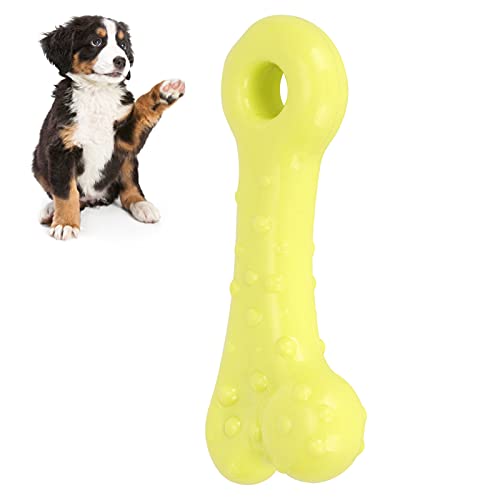 Agatige Kauspielzeug für Hunde, Kauspielzeug für Welpen in Knochenform zum Trainieren und Reinigen der Zähne(Gelb) von Agatige