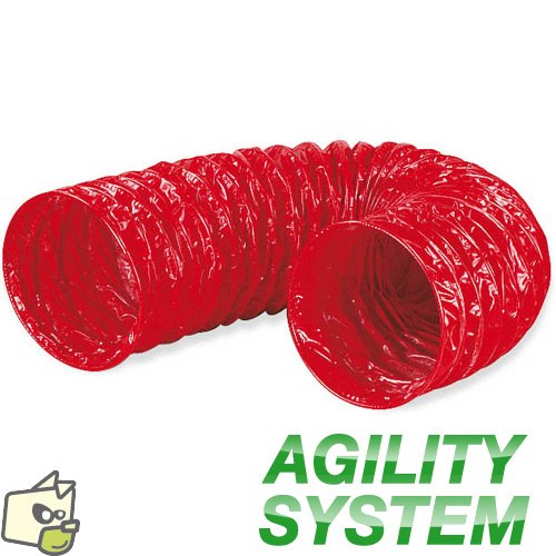 6M Flesh Tunnel starr rot Ø 60 cm inkl. Agility Systems von Agility Systems