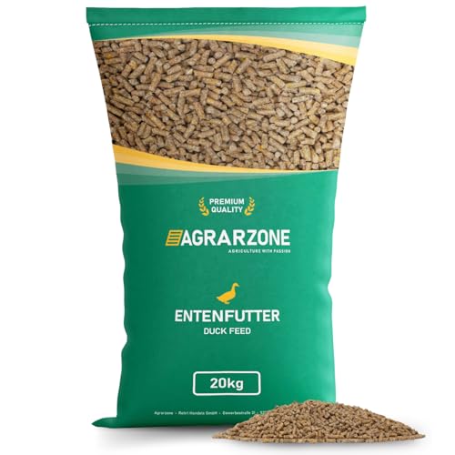 Agrarzone Entenfutter Pellets 20 kg - Österreichisches Laufenten Futter - 100% Gentechnikfrei & Gereinigt - Futter für Wildenten, Enten & Gänse von Agrarzone