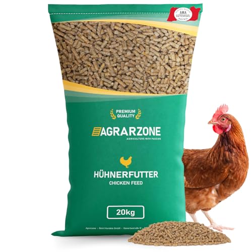 Agrarzone Hühnerfutter gegen Milben Pellets 20 kg – Österreichische Hühner Futter Pellets – Wirksamer Schutz gegen Milben - 100% Gentechnikfrei mit AMA-Gütesiegel von Agrarzone