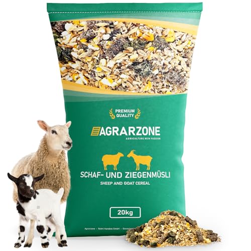 Agrarzone Schaffutter Ziegenfutter Müsli 20 kg - Österreichisches Kraftfutter ohne Gentechnik - Futter für Schafe & Ziegen - Mehrfach gereinigt & Staubfrei von Agrarzone