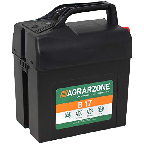 Agrarzone B 17 Weidezaungerät 9V, 0,25 Joule - 9.400V Batterie Elektrozaungerät mit LED-Kontrolle - Universell & leistungsstark - Ideal für mobilen Weidezaun, Pferde, Hunde & Katzen von Agrarzone