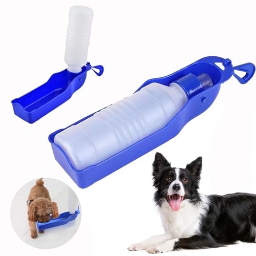 500 ml Dog Water Bottle with Foldable Drinking Cup Tragbare Reise Trinkflasche Wasserflaschen für Hunde pet Drinking Bottle Geeignet für Haustiere Beim Wandern Und Camping Im Freien von AhLmA