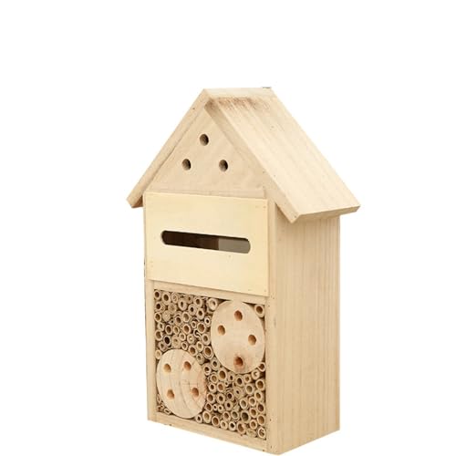 Holzhotel für Insekten, Mauerwerk, Bienen, Schmetterling, Insekten-Hotel, Insektenhotel zum Aufhängen für Bienen, Schmetterlinge, Marienkäfer, nützlicher Lebensraum für Insekten von Ahhzyys