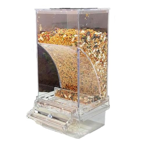 No Mess Automatic Bird Feeder, 2024 Neuestes Transparent Acryl Automatischer Futterspender Vögel, Auslaufsicher Vogelfutterhaus Futterautomat von Ahhzyys