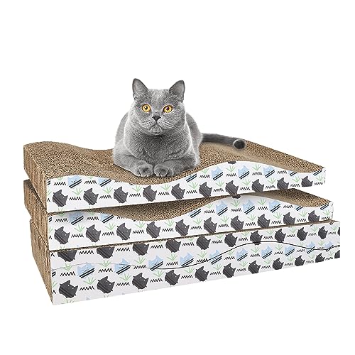 Ahomdoo Katzenkratzbrett aus Karton, Nest, schlafende Katzenkratzer, Pappe für Indoor-Katzen, 4 Stück von Ahomdoo