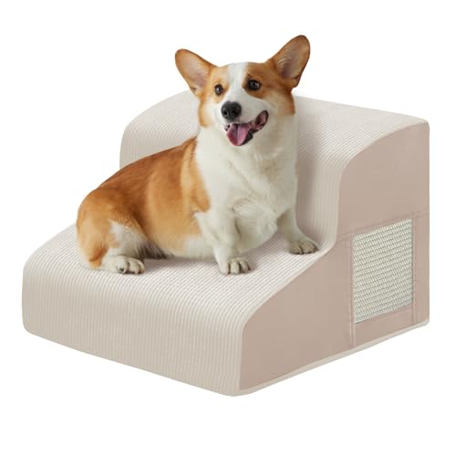 Hundetreppe für Bett, Hundetreppe für kleine Hunde, 2-stufige Hunderampe für Bett, Couch, Sofa und Stühle, rutschfeste Unterseite, Katzenkratzen, hochdichter Schaumstoff, tragbare Haustiertreppe, Hundetreppe für Bett, Hundetreppe für kleine Hunde, 2-stufige Hunderampe für Bett, Couch, Sofa und Stühle, rutschfeste Unterseite, Katzenkratzen, hochdichter Schaumstoff, tragbare Haustiertreppe, von Ahpmeoa