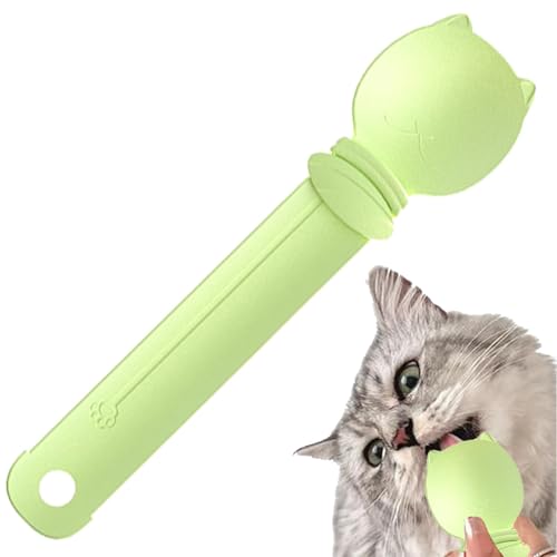 Ahuuen Futterspender für Katzen, Streifen-Quetschlöffel für Katzen - Cat Strip Bar Squeeze Dispenser Löffel - Hängender, zusammendrückbarer Leckerlilöffel für Katzenfutter für Katzen, Kätzchen, Hunde von Ahuuen