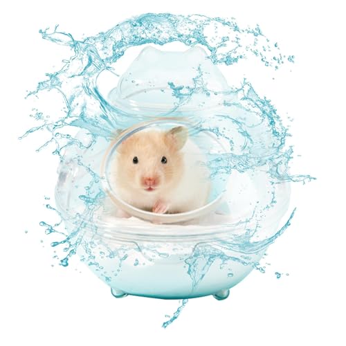 Ahuuen Hamster-Sandbadbehälter, Sandbad für Hamster | Transparentes Hamsterbad Sandkasten Hamsterbad - Hamster-Badezimmer, waschbare Badebox, Staubbadewanne für Kleintiere, Lemming, Rennmaus von Ahuuen