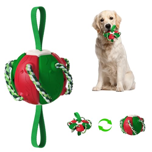 AiPITE Hundeball-Spielzeug, fliegender Untertassenball für Hunde, aktiver rollender Ball, Herding Ball-Spielzeug, die Original-Qualität, Greiflaschen, Hundespielzeug für Tauziehen von AiPITE