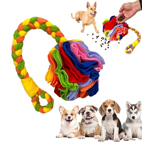 Schnüffelball Hund, Soft Interactive Foraging Toy, Für Nose Work Training Schnüffelball für Hunde, Slow Feeder Dispenser für Puppies & Small, Fun Enrichment Activity (QCH, 10CM) von AiQiMinHao