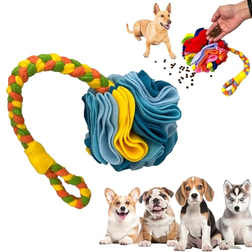 Schnüffelball Hund, Soft Interactive Foraging Toy, Für Nose Work Training Schnüffelball für Hunde, Slow Feeder Dispenser für Puppies & Small, Fun Enrichment Activity (XCH, 18CM) von AiQiMinHao