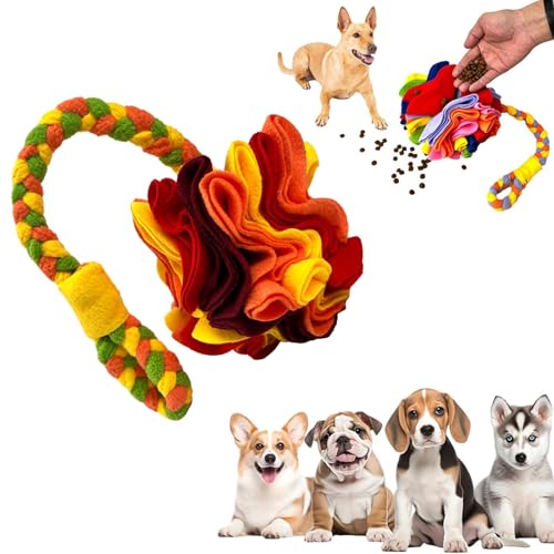 Schnüffelball Hund, Soft Interactive Foraging Toy, Für Nose Work Training Schnüffelball für Hunde, Slow Feeder Dispenser für Puppies & Small, Fun Enrichment Activity (XYH, 18CM) von AiQiMinHao