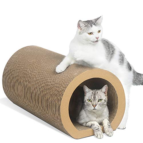 Aibuddy Katzenkratzer, Tunnel, Katzenkratzmatte, Bett-Lounge mit Katzenminze, robuster Karton & Konstruktion (50 x 33 x 30,5 cm) von Aibuddy