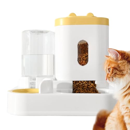 Aibyks Automatischer Futterspender für Haustiere, automatischer Futterspender für Katzen und Wasser,Katzenfutterspender 2-in-1-Tierfutterspender - Cat Auto Feeder Praktischer von Aibyks