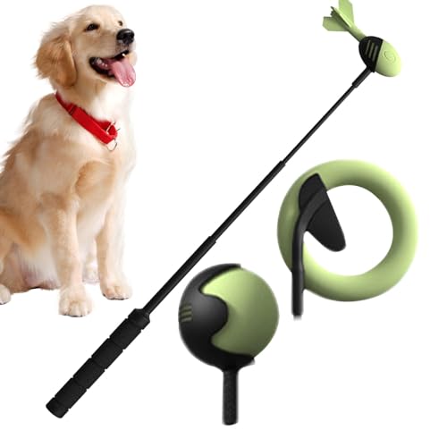 Aibyks Ballwerfer für Hunde, Ballwerfer für Hundespielzeug - Tennisballwerfer mit rutschfestem Griff für kleine Hunde - Anti-Rutsch-Griff Welpen-Ball-Wurfstab, Haustier-Spielzeug-Ballwerfer einziehbar von Aibyks