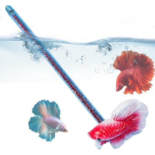 Aibyks Betta Trainingsstab, Fisch-Trainingsstab,Simulation Betta Trainingsstab Spielzeug | Transparente Stab-Aquarium-Dekoration für Anfänger und erfahrene Fischbesitzer von Aibyks