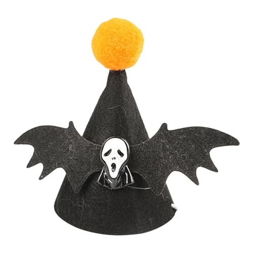 Aibyks Halloween-Haustiermütze, Halloween-Mütze für Katze, Fledermaus-Haustiermütze für Halloween, Niedliche Katzenmütze für Partys, verstellbare weiche Kopfbedeckung für kleine Haustiere, kreative von Aibyks