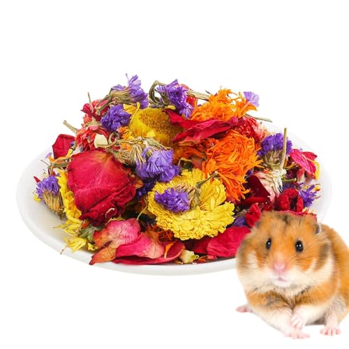 Aibyks Hamsterkäfig-Einstreu, Einstreu für Hamster | Natürliche weiche Trockenblumen-Bettwäsche,Geruchskontrolle, Hamsterfutter für Hamsterkäfig, Gehege-Lebensraum-Dekoration für Kaninchen, Rennmäuse von Aibyks